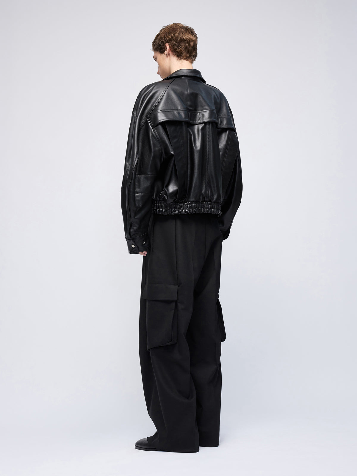 Blouson en cuir fendu