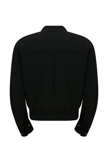 Divide Wool Crepe Bikerblouson
