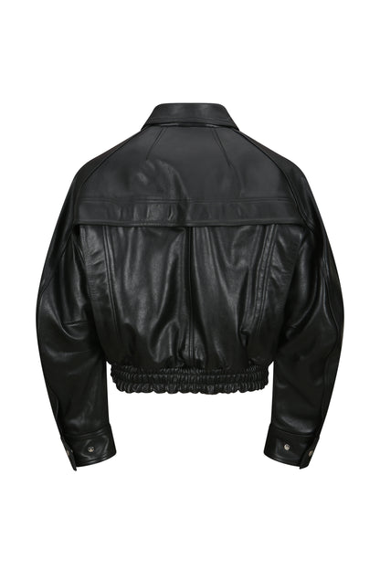 Blouson en cuir fendu